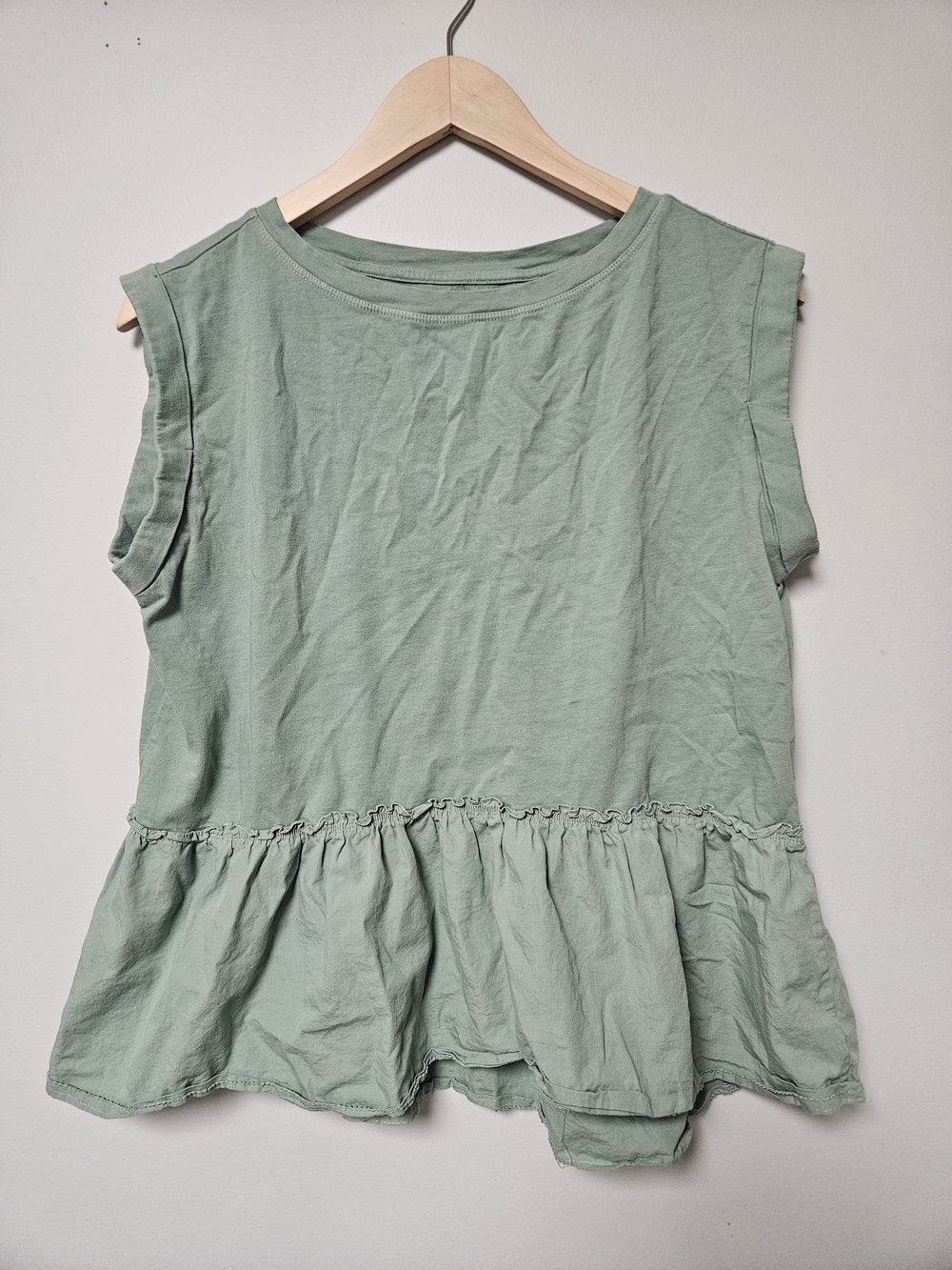 Wonderly Sage Green Peplum Tank